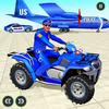 US Police ATV Quad Bike Plane Transport Game आइकन
