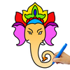 Lord Ganesha Paint, Ganesha Coloring Pictures आइकन