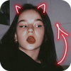 Neon Horns Devil - Neon Devil Crown Photo Editor आइकन