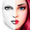 Download and color: Grayscale MakeUp Face Charts आइकन