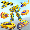Flying Jet Robot Car Transform Games आइकन